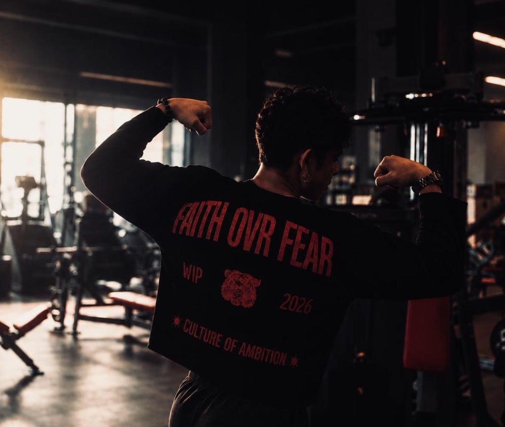 FAITH OVER FEAR WAFFLE TEE RED