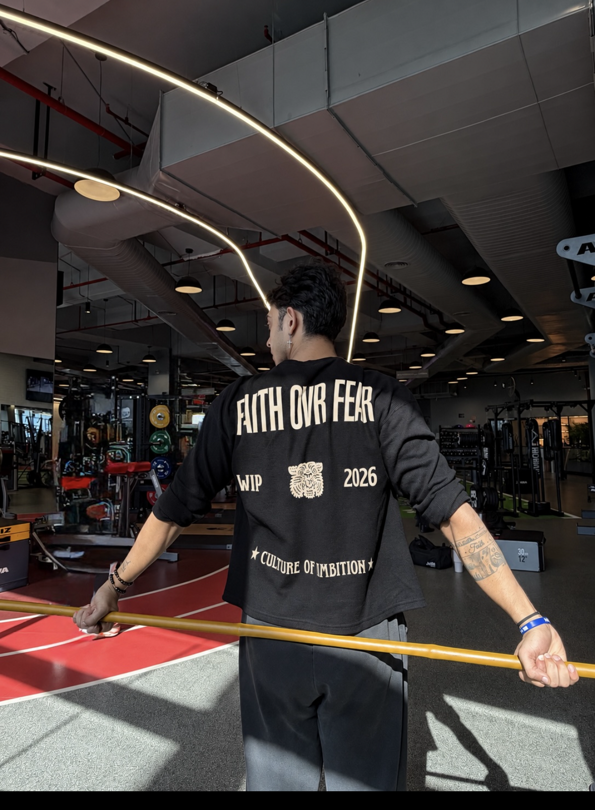 FAITH OVER FEAR WAFFLE TEE OFF WHITE